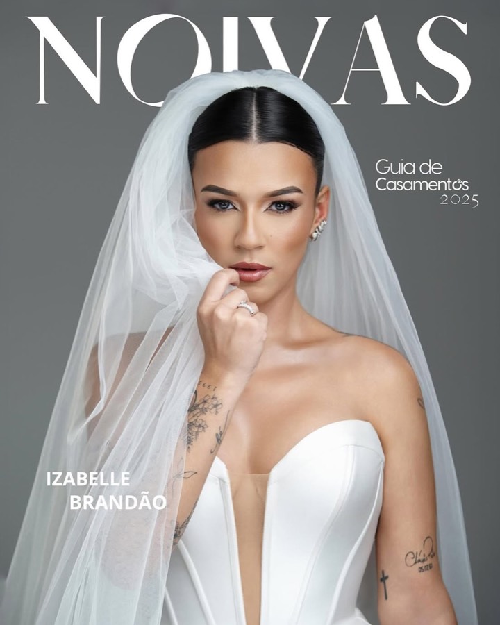Capa de revista de noivas.